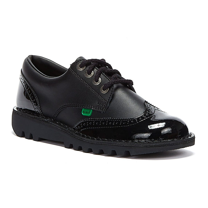 Women’s Kickers Kick Lo Black Brogue Leather – Tower-London.US