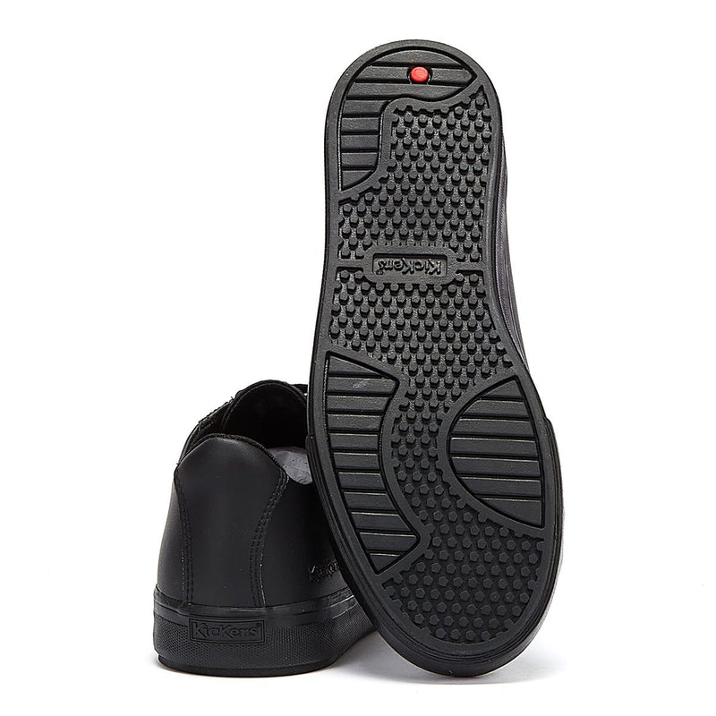 Kickers Black Leather Tovni Lacer Unisex Trainers â Tower-London.US