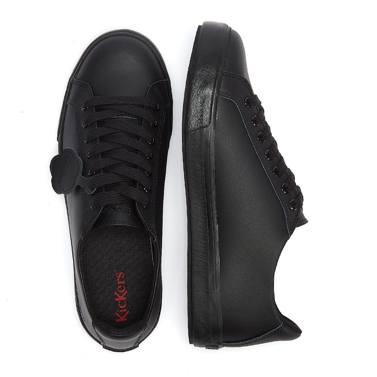 Kickers black sale trainers