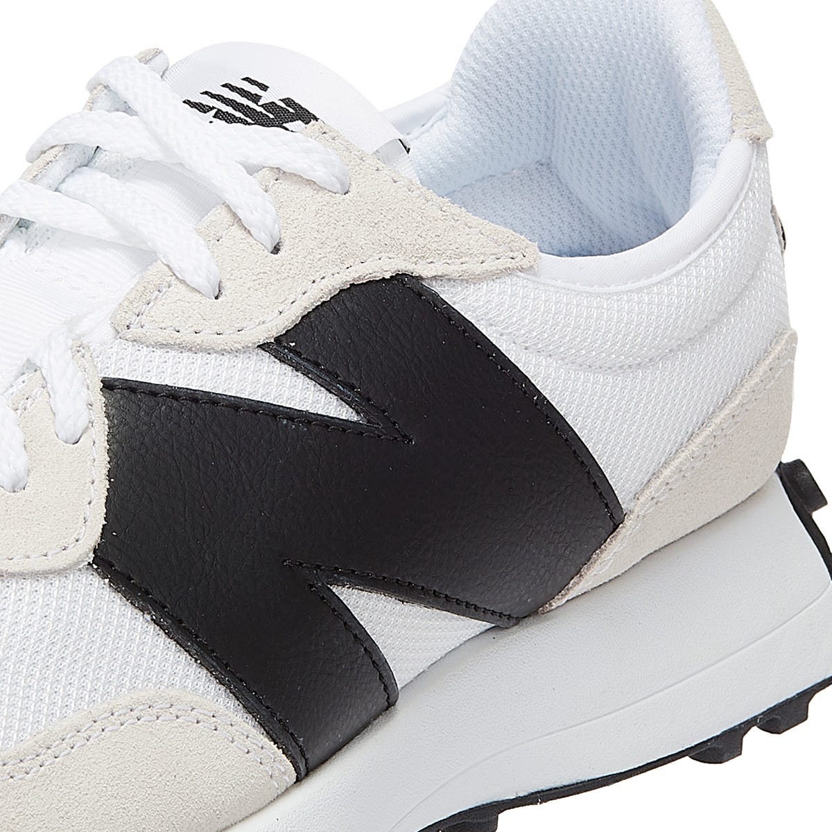 new balance 327 retro trainers white black