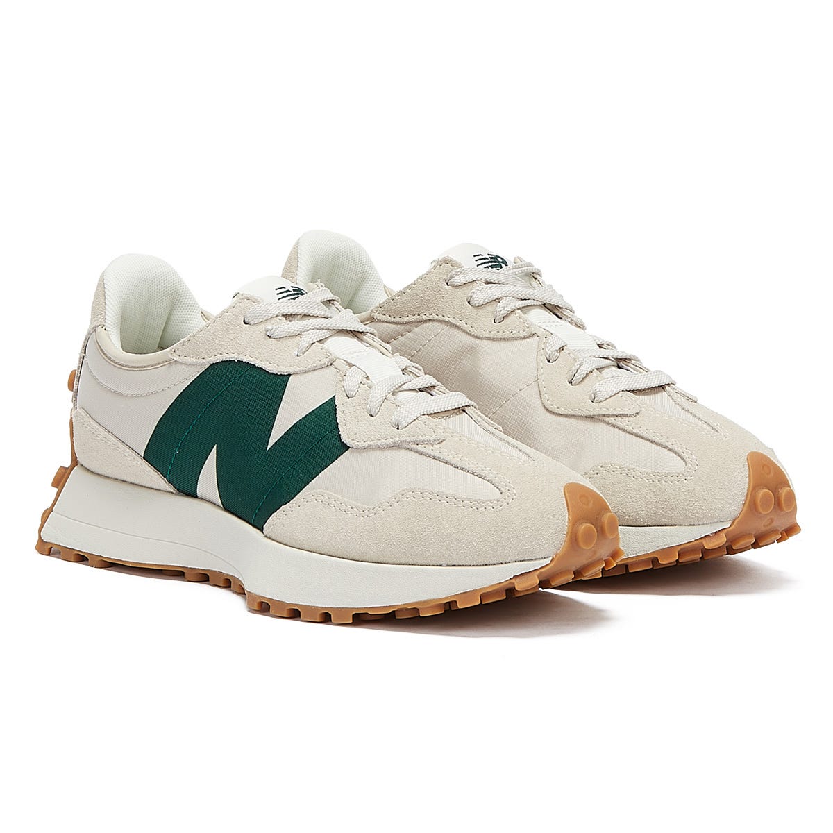 New Balance 327 Mens Grey / Green Sneakers