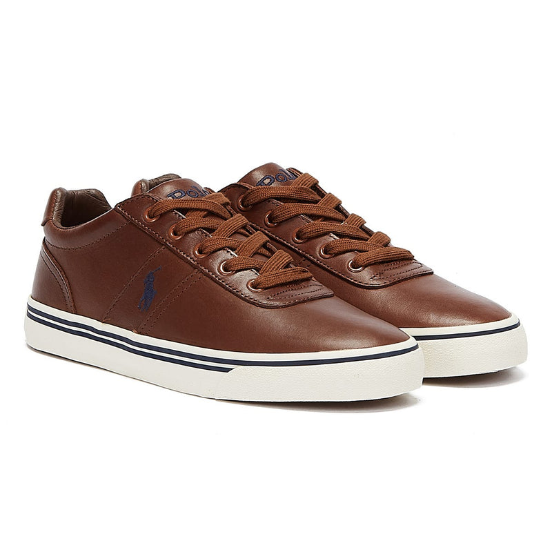 Ralph Lauren Hanford Mens Tan Leather Trainers 8167650462WCD TOWER