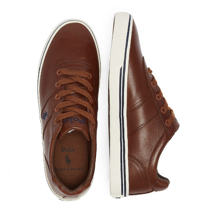 Ralph Lauren Hanford Mens Tan Leather Trainers 8167650462WCD TOWER