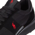 Ralph Lauren Train 89 Triple Mens Black / Red Sneakers