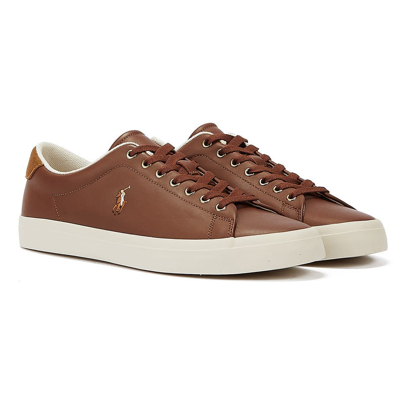 Ralph Lauren Longwood Leather Mens Tan Sneakers