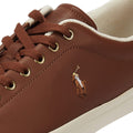 Ralph Lauren Longwood Leather Mens Tan Sneakers