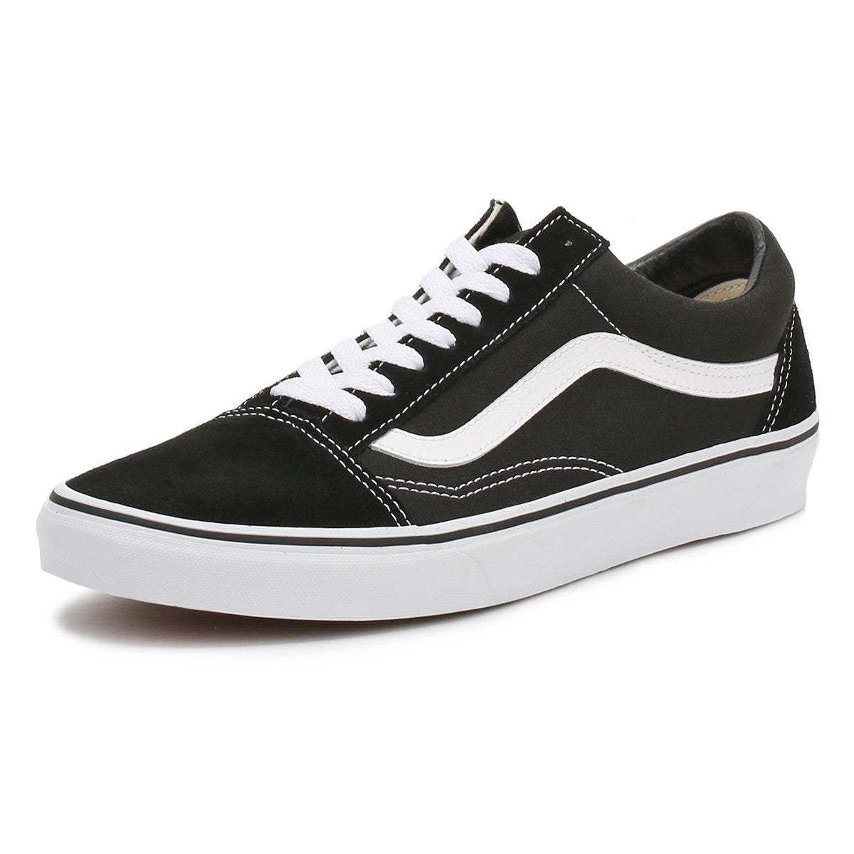 Vans Old Skool Mens Black / White Canvas Sneakers