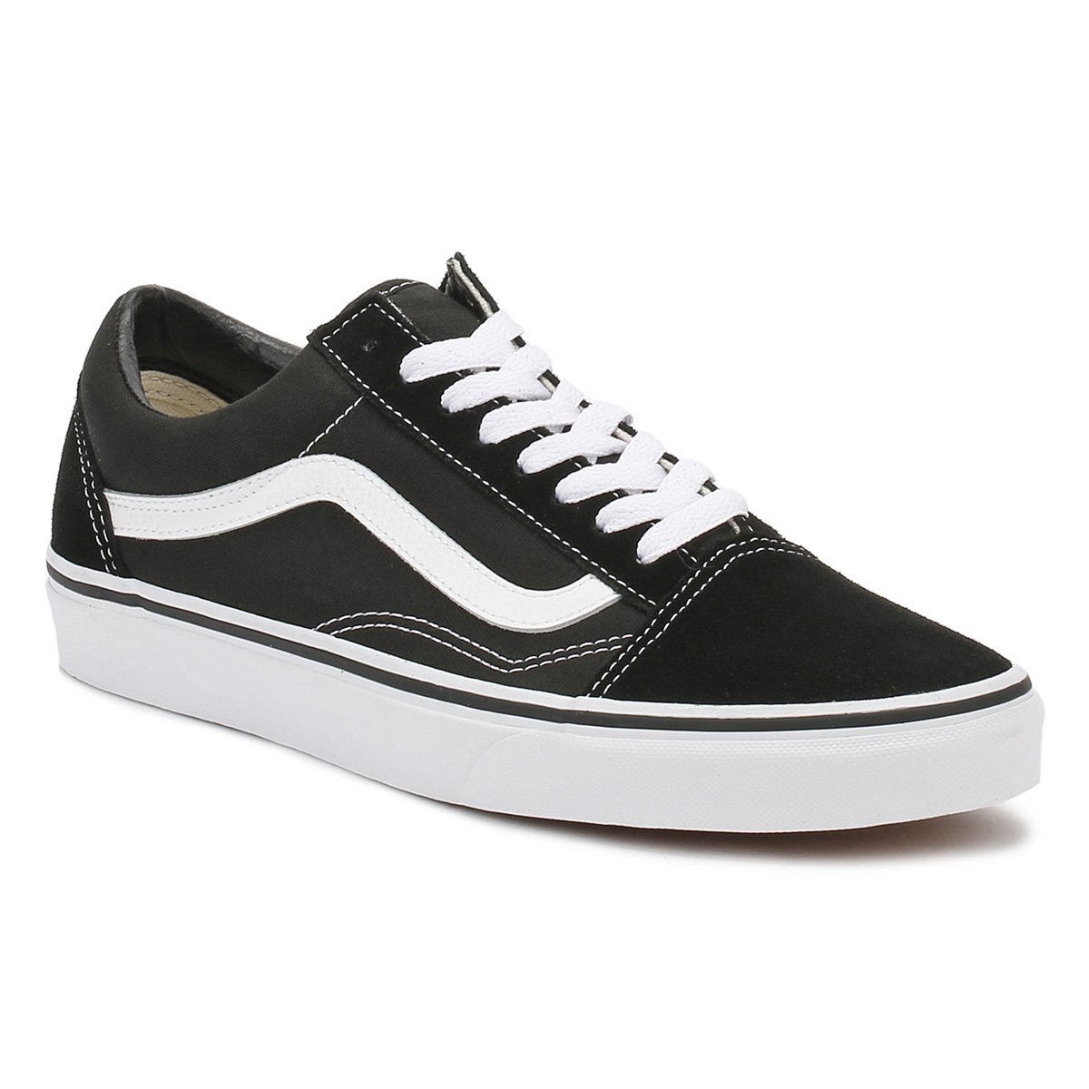 Vans Old Skool Mens Black / White Canvas Sneakers