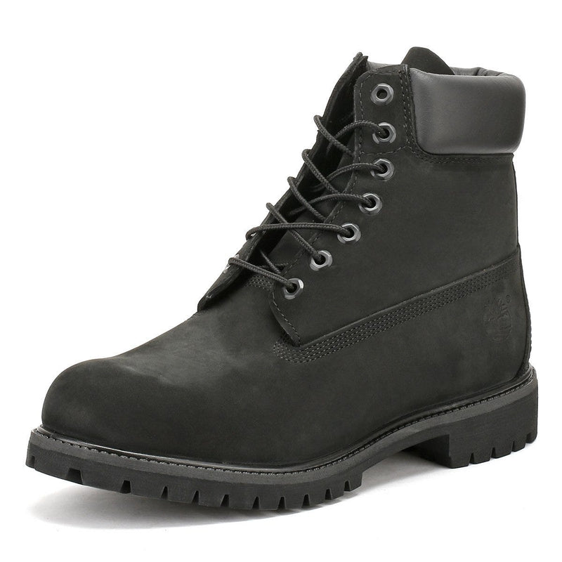 Timberland Mens Black Classic 6 Inch Leather Boots 10073 | TOWER London ...