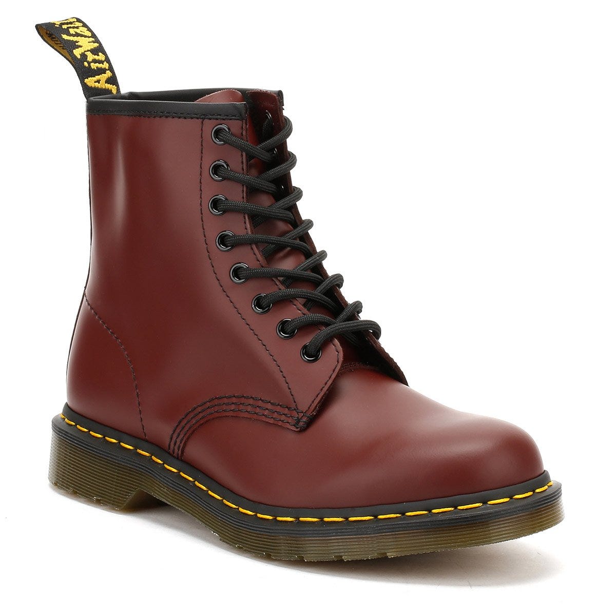 Dr Martens 1460 Smooth Cherry Red Leather Boots Tower London.US