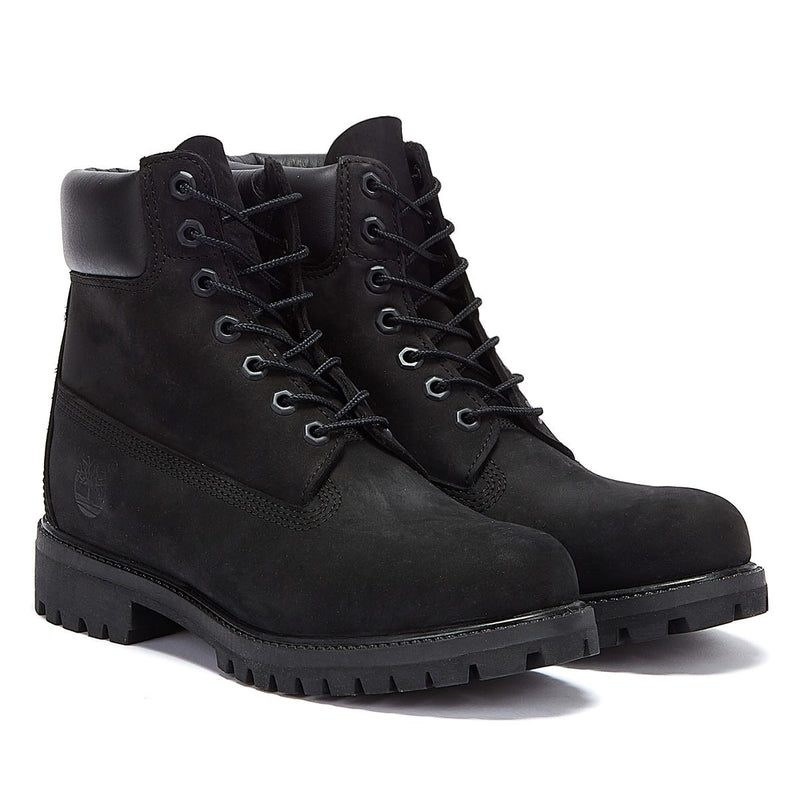 Timberland Mens Black Classic 6 Inch Leather Boots 10073 | TOWER London ...