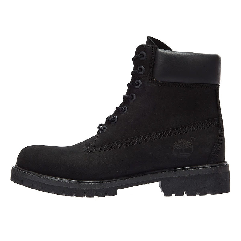 Timberland Mens Black Premium 6 Inch Nubuck Leather Boots