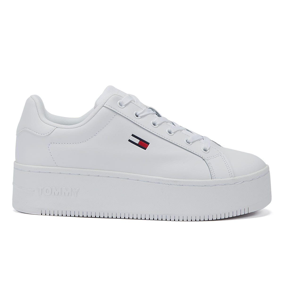 Tommy Jeans Flatform Womens Essential White Sneakers