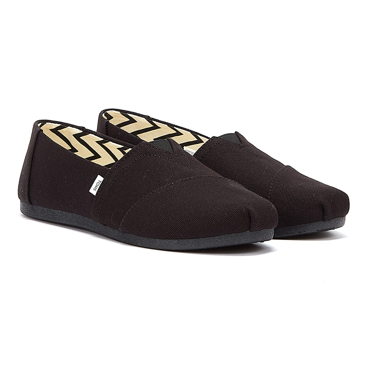 TOMS Alpargata Cotton Canvas Womens Black / Black Espadrilles