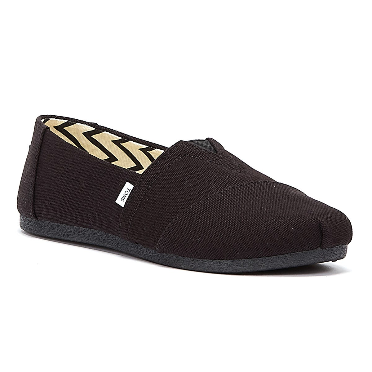 TOMS Alpargata Cotton Canvas Womens Black / Black Espadrilles