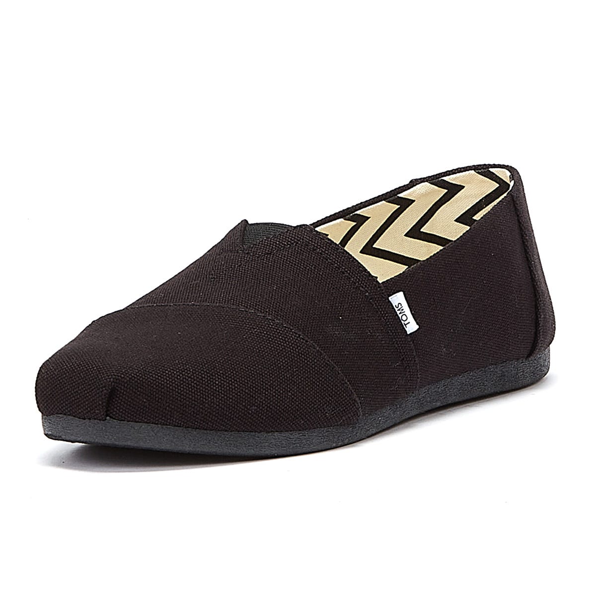 TOMS Alpargata Cotton Canvas Womens Black / Black Espadrilles