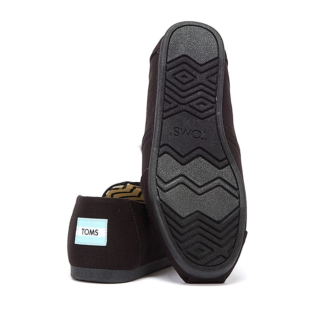 TOMS Alpargata Cotton Canvas Mens Black / Black Espadrilles