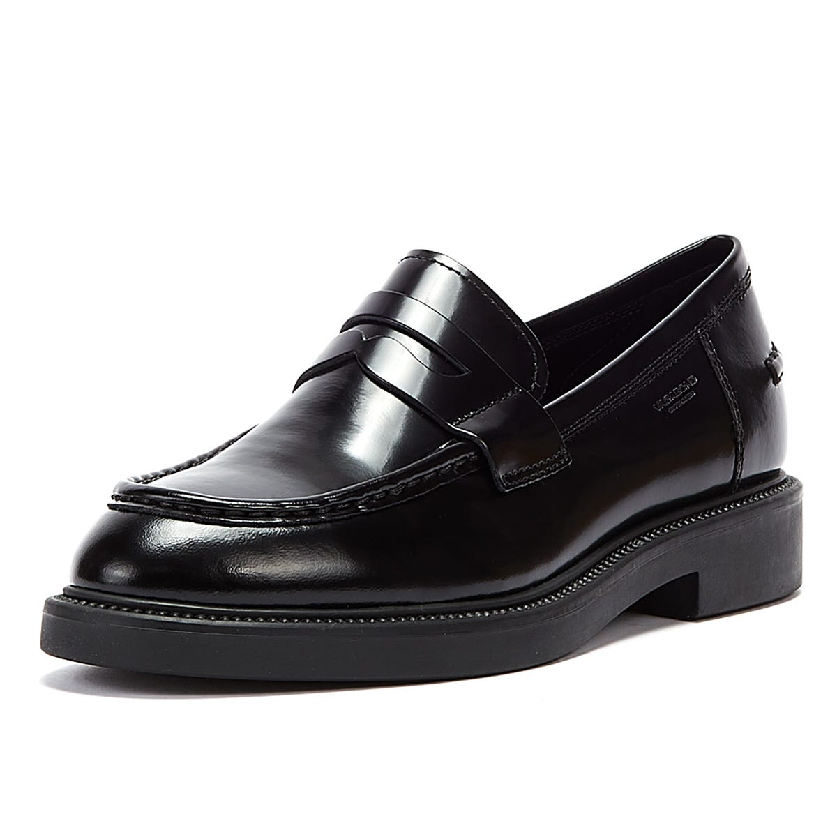 Vagabond Alex Polished Leather Womens Black Loafers
