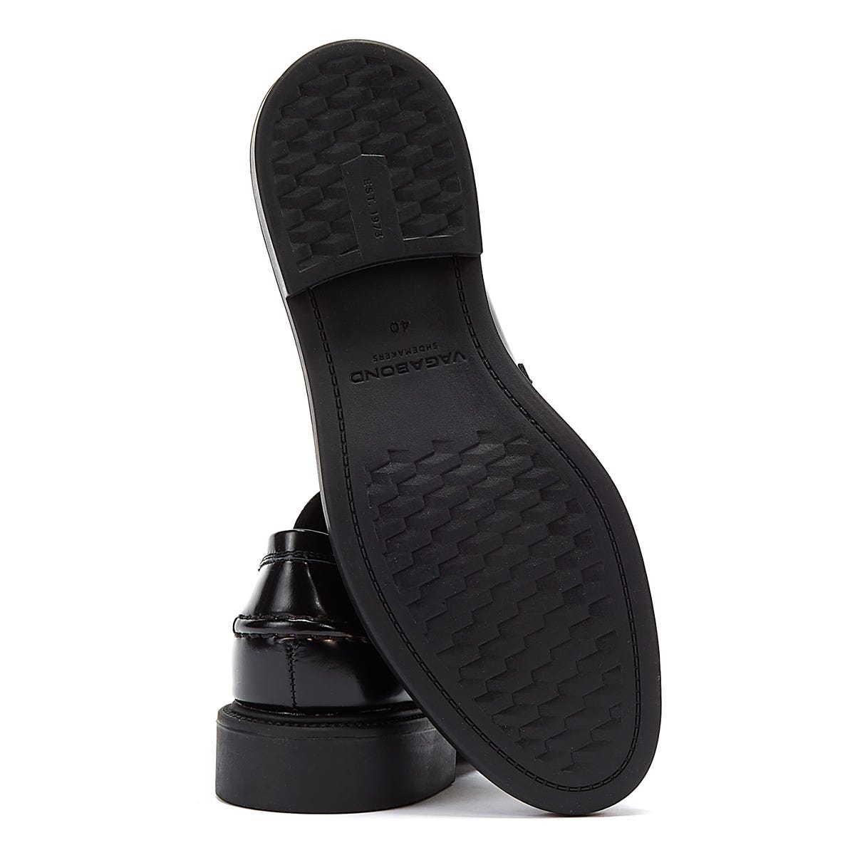 Vagabond Alex Polished Leather Womens Black Loafers