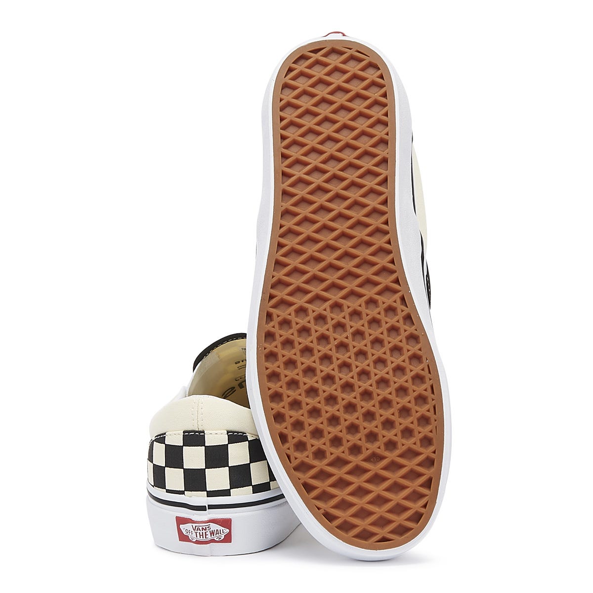 Vans Classic Slip-On Mens Black / White Checkerboard Canvas Sneakers