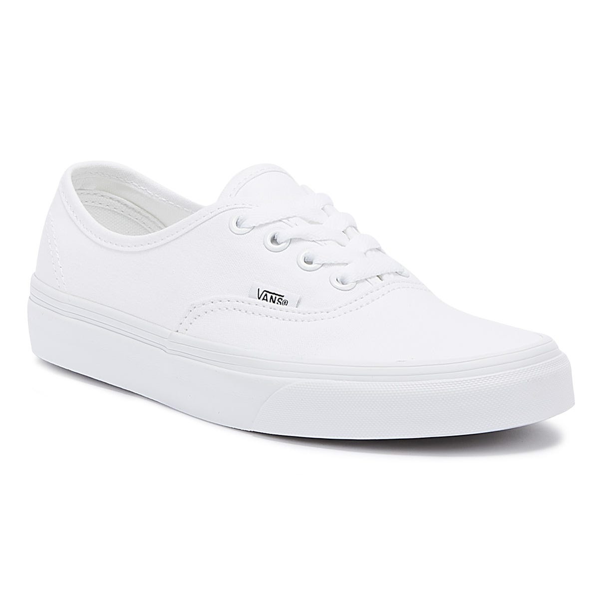 Vans Authentic Mens White Canvas Sneakers
