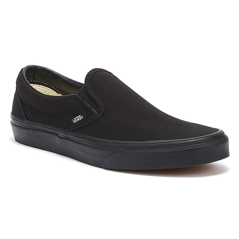 Vans Classic Slip on Womens Black Canvas Sneakers