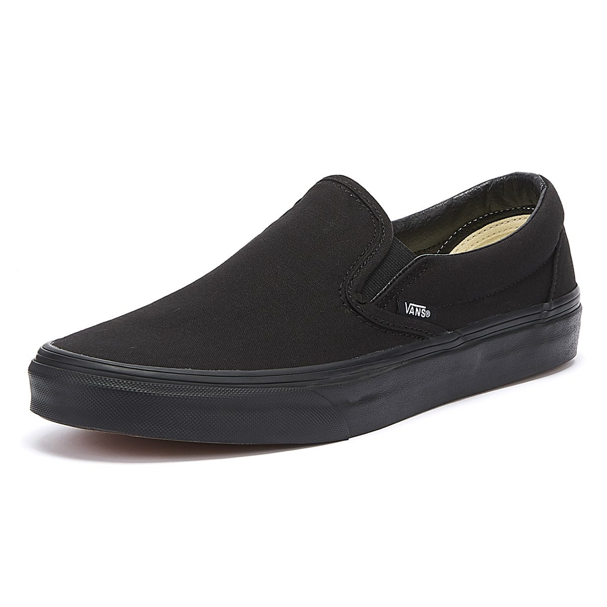 Vans Classic Slip on Mens Black Canvas Sneakers