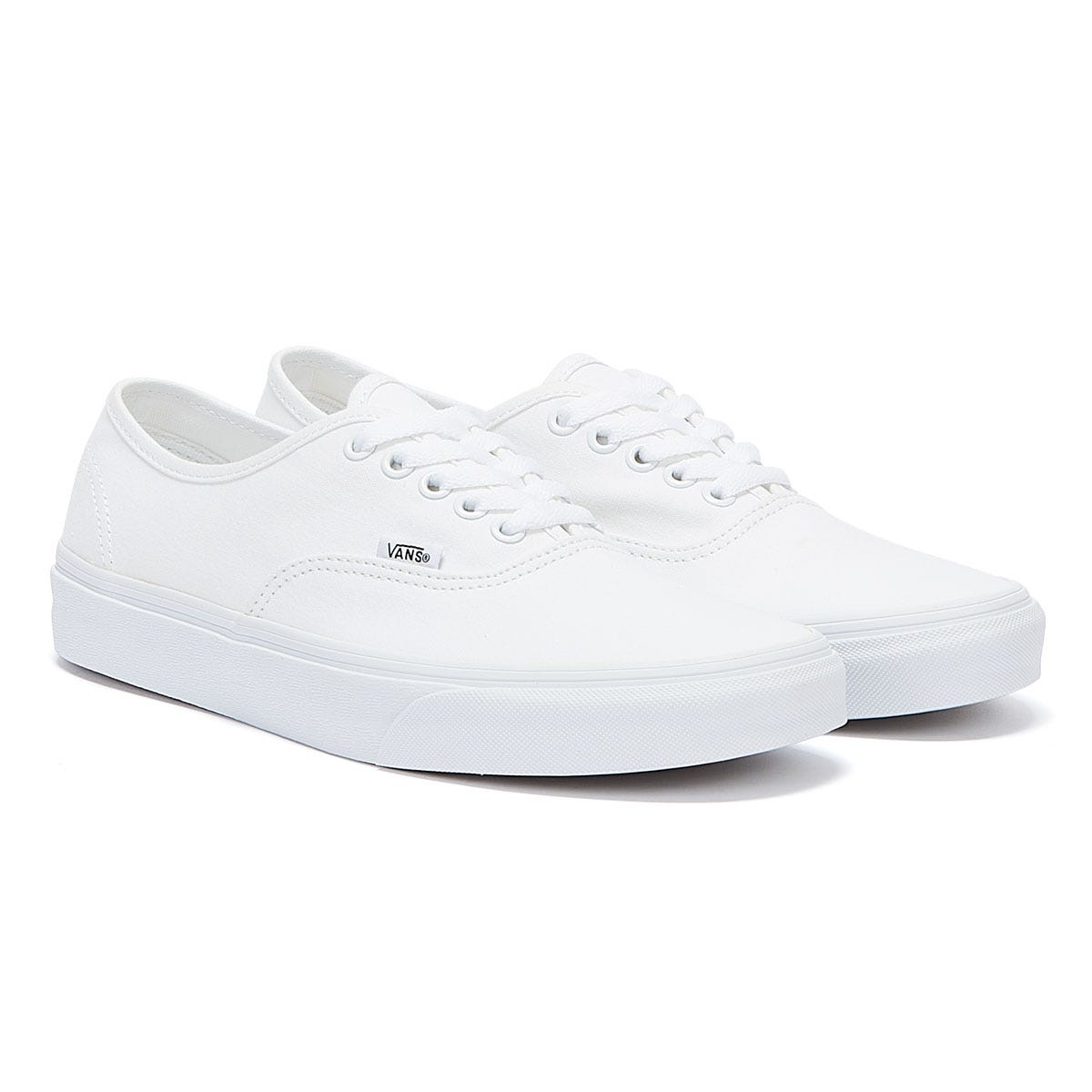 Vans Authentic Mens White Canvas Sneakers