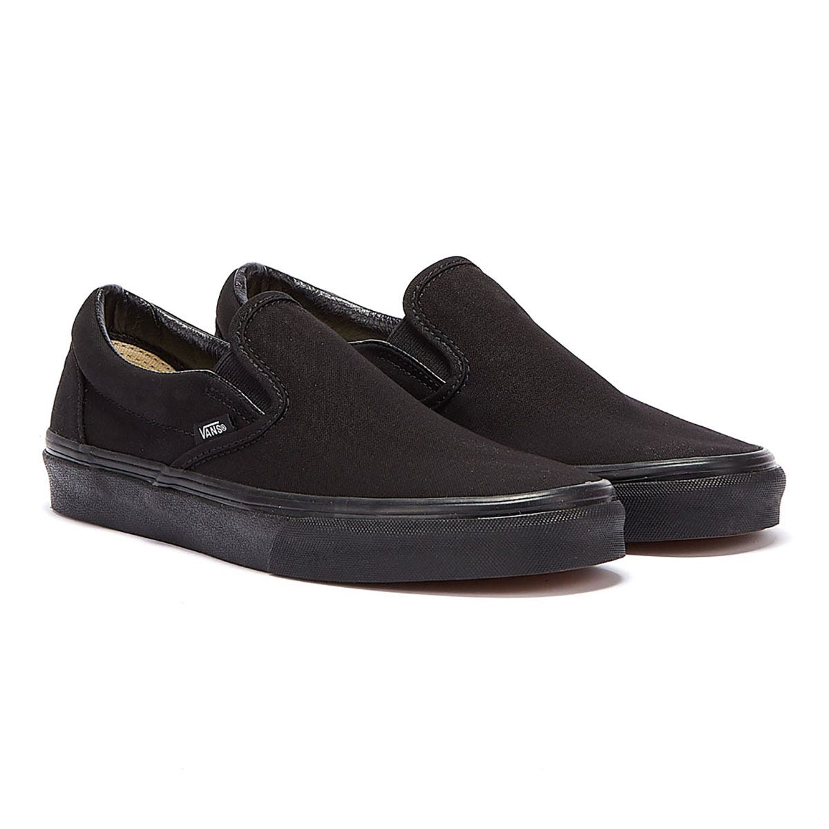 Vans Classic Slip on Mens Black Canvas Sneakers