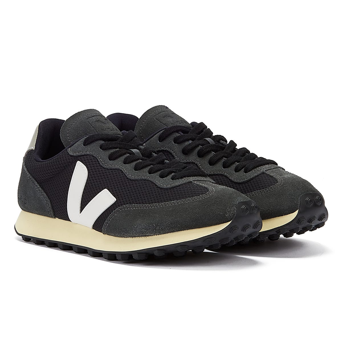 Veja Rio Branco Mens Alveomesh Black/White Grey Sneakers