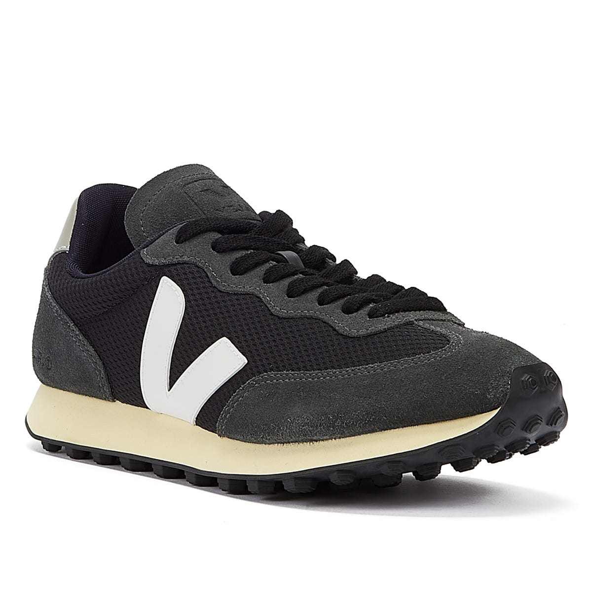 Veja Rio Branco Mens Alveomesh Black/White Grey Sneakers