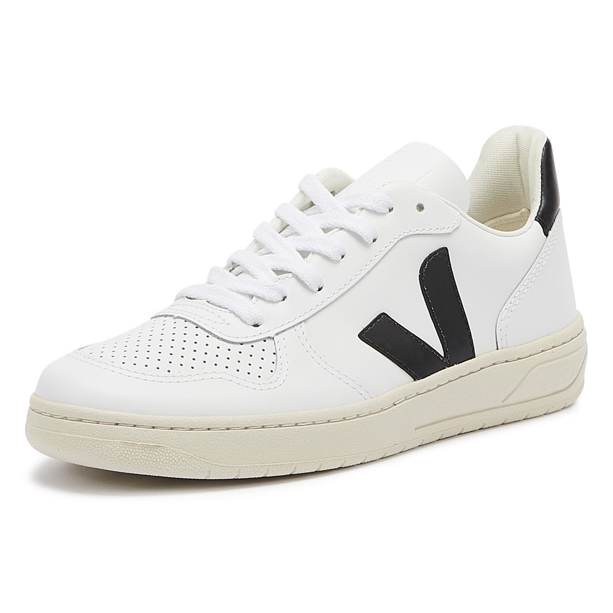 Veja V-10 Womens Extra White / Black Sneakers