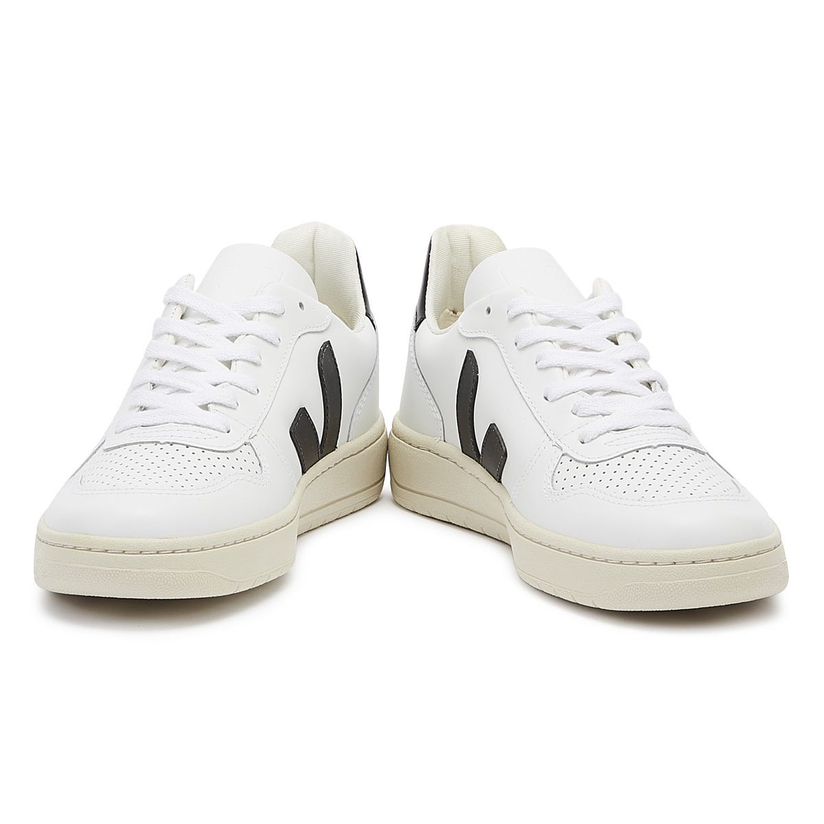 Veja V-10 Womens Extra White / Black Sneakers