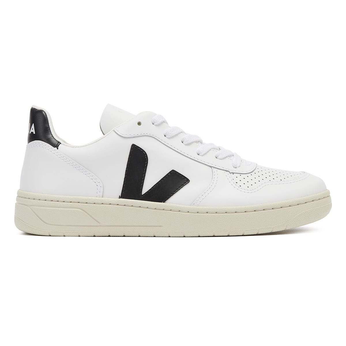 Veja V-10 Womens Extra White / Black Sneakers