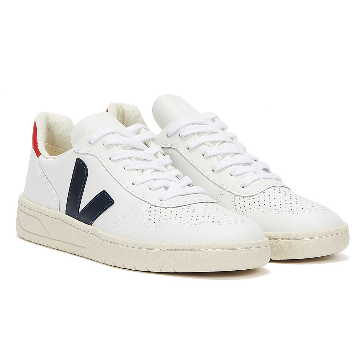 Veja V-10 Mens Extra White / Nautico Pekin Sneakers